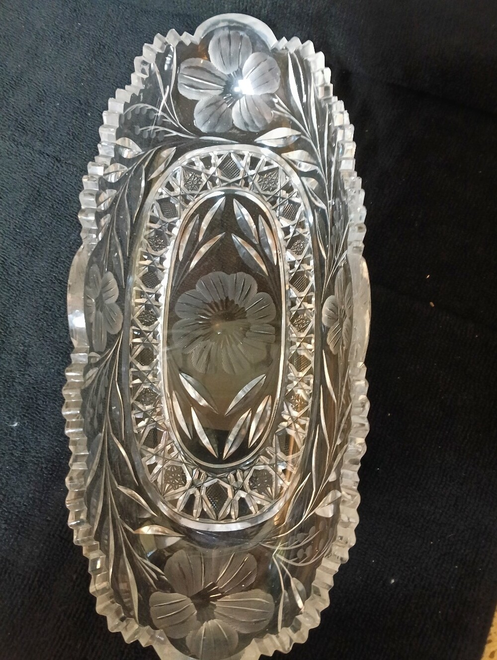 Vintage American Brilliant Celery Bowl